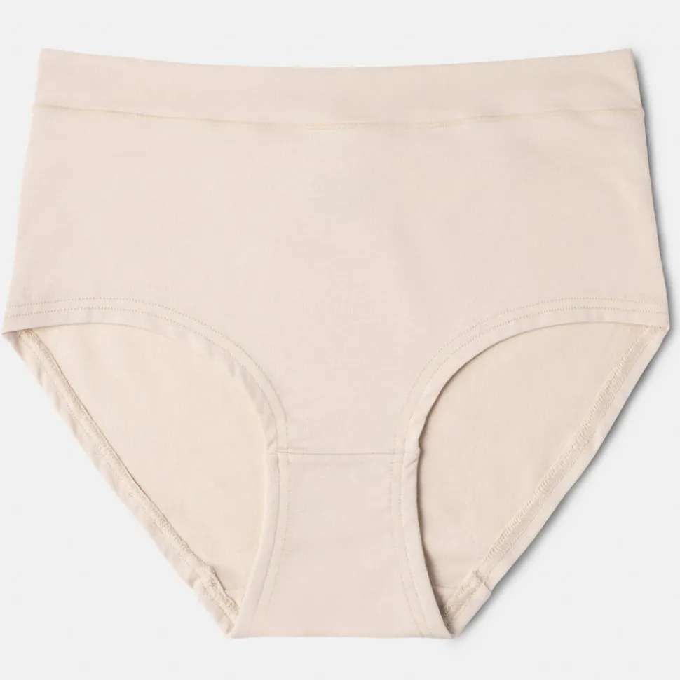 High Waist Truse Bomull, Uten Strammende Strikk