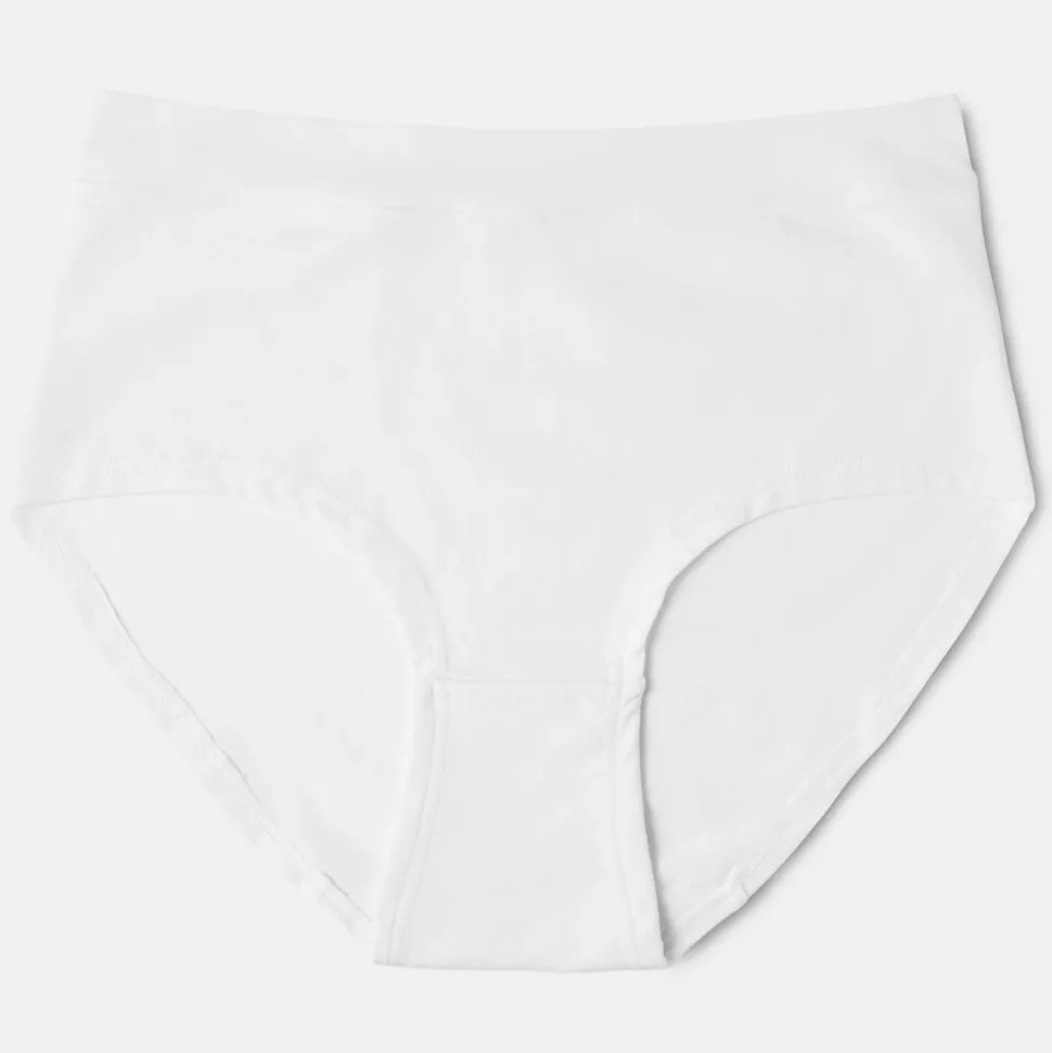 High Waist Truse Bomull, Uten Strammende Strikk X3