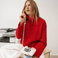 Oversized Høyhalset Genser Med Avtagbar Hals