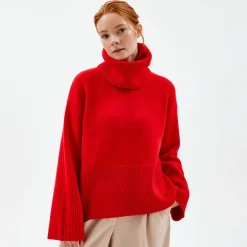 Oversized Høyhalset Genser Med Avtagbar Hals