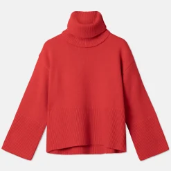 Oversized Høyhalset Genser Med Avtagbar Hals