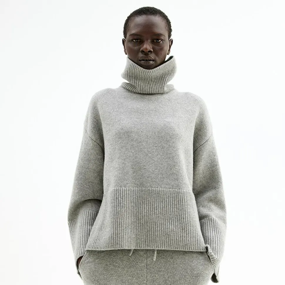Oversized Høyhalset Strikkegenser