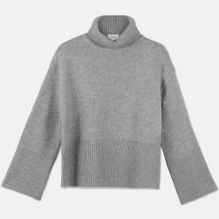 Oversized Høyhalset Strikkegenser
